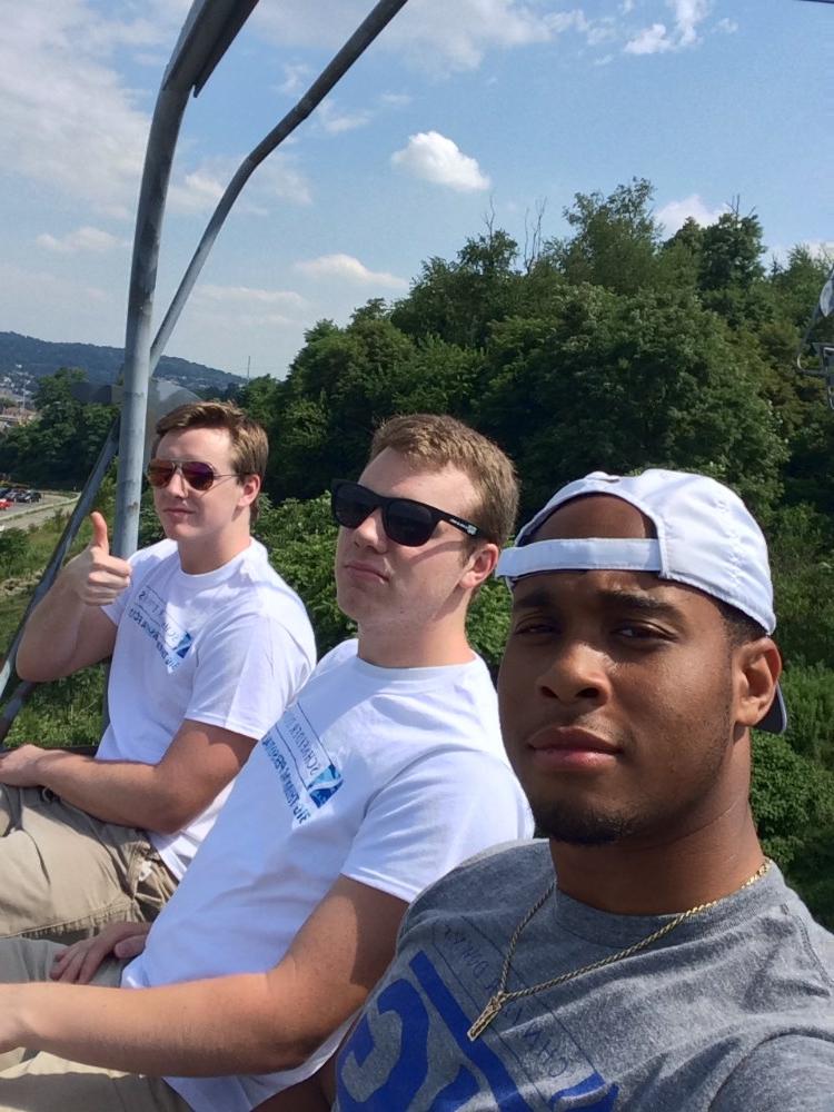 Jamal Blackwell, Justin Wolford and Sean Battle at Kennywood Park